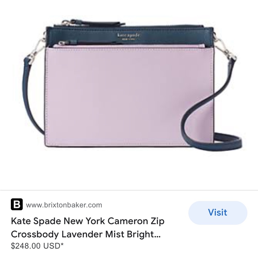 Kate Spade New York Cameron Zip
Crossbody Lavender Mist Bright